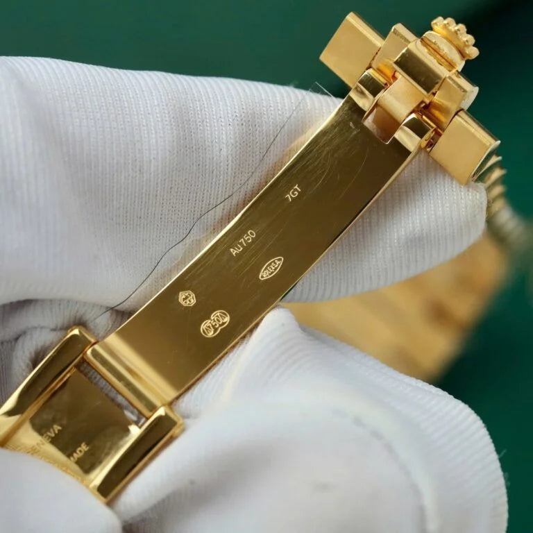D-Date President 40 Yellow Gold Green Ombre - Luxury Watch