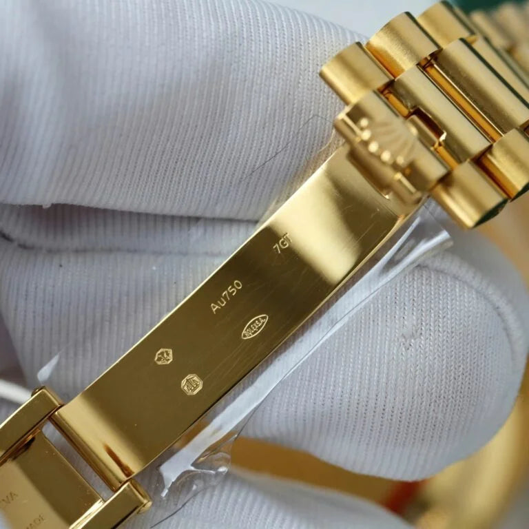 Gold President D-Date Champagne Roman Numerals Dial - Luxury Watch