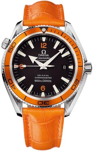 Diver Watch Orange Leather Strap Black Dial - Luxury Watch