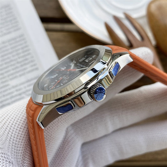 Stainless Steel 41mm Orange Rubber (black Dial) - Luxury Watch