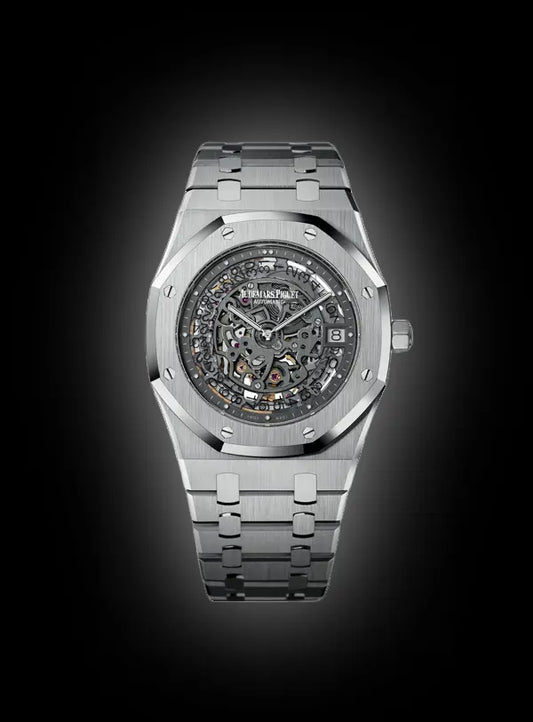 R-OAK 41mm Stainless Steel (Black Skeleton Dial) - Luxury Watch