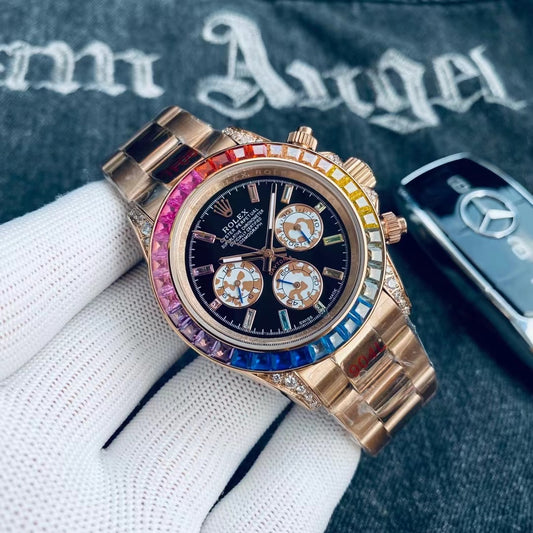 Cosmograph Stainless RoseGold (Rainbow) - Luxury Watch