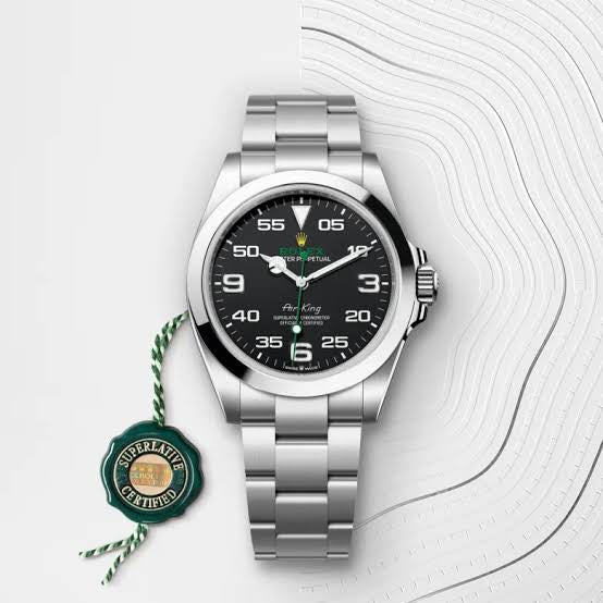 D-Just OP “Air King” 41mm Stainless Steel Oyster Steel black Dial- Luxury Watch