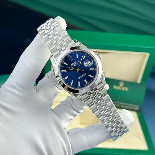 41mm Stainless Steel Jubilee Steel Blue Dial- Luxury Watch