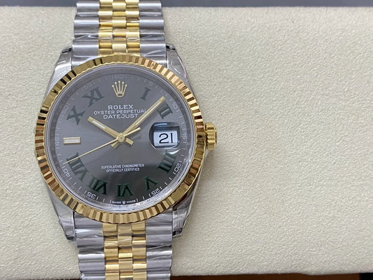 41mm Yellow Gold and Steel Stainless Steel (Roman Numeral Dial) - Luxury Watch