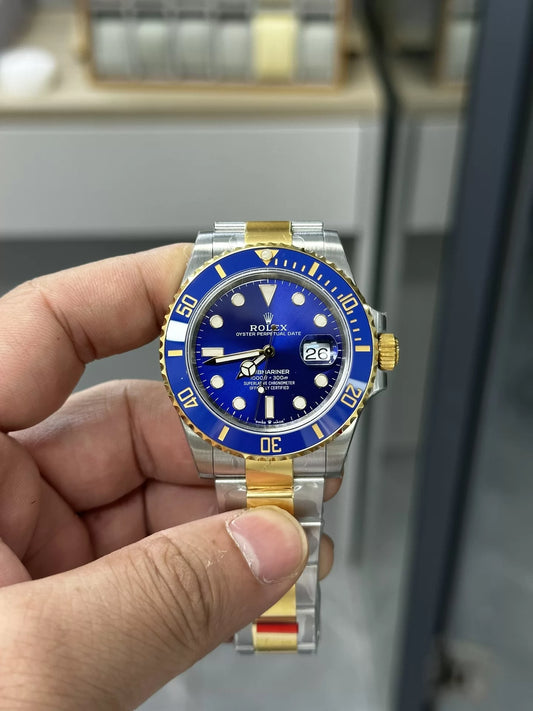 Sports Watch 41mm Stainless Steel Two-Tone (Blue Dial) - Luxury Watch