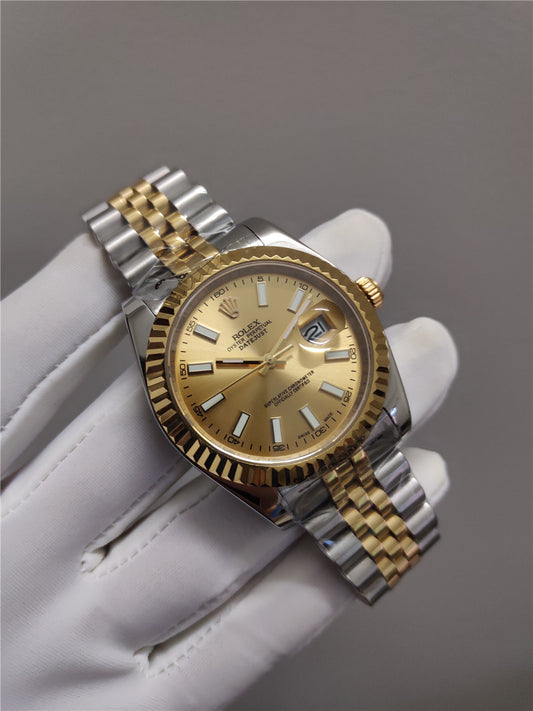 Ladies 28mm Two-Tone Yellow Gold & Steel (Champagne Dial) – Luxury Watch