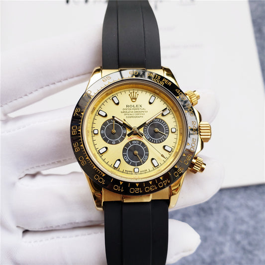Yellow Gold rubber (Champagne Dial) - Luxury Watch