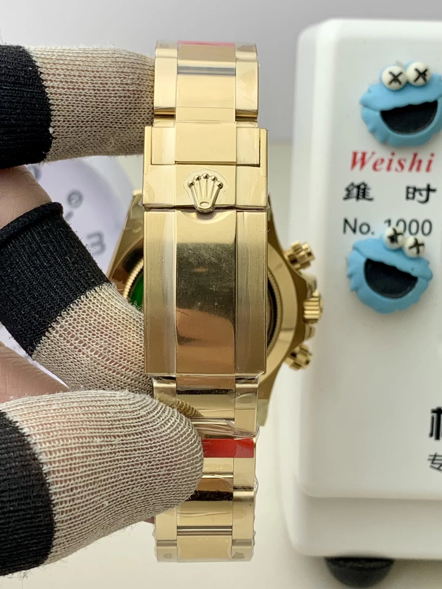 Race Watch Yellow Gold Green Dial - Luxury Watch
