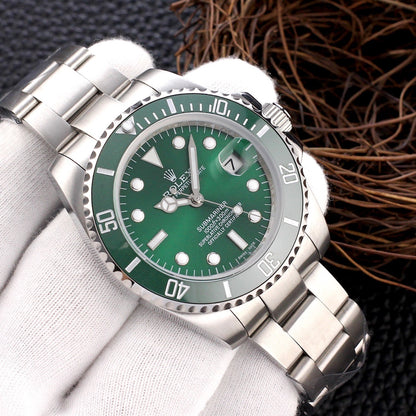 Sports Watch Stainless Steel Green Ceramic (Green Dial) - Luxury Watch