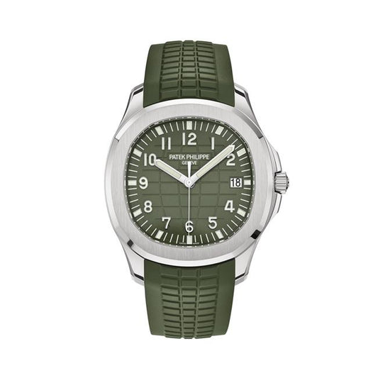 Stainless Steel 41mm Green Rubber (black Dial) - Luxury Watch