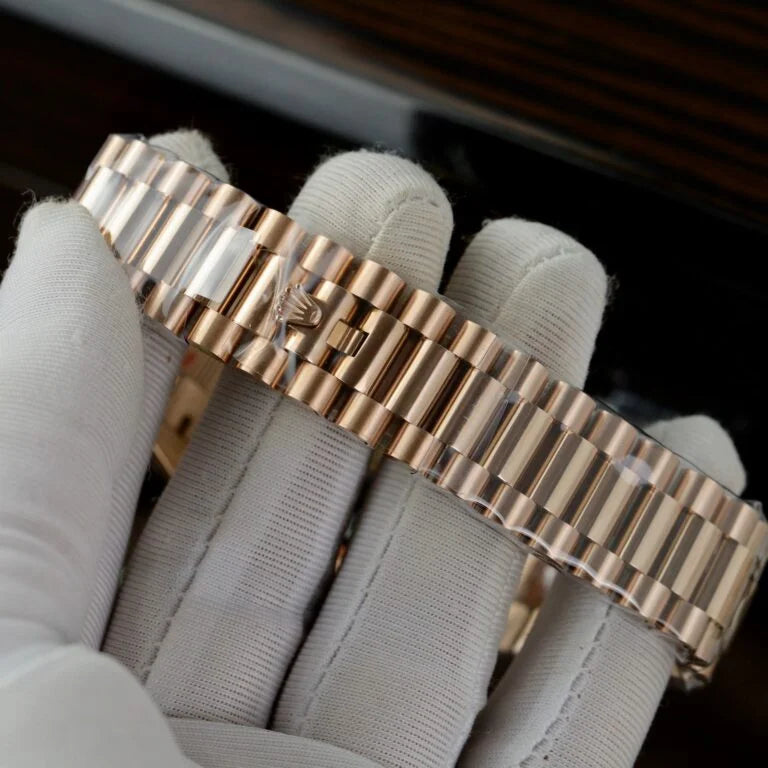 Everose Gold President D-Date 40 Slate Ombre - Luxury Watch