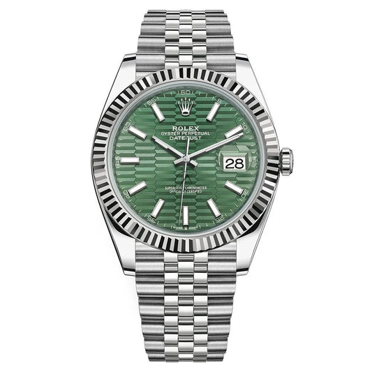 41mm Stainless Steel Green Honey Comb Dial- Luxury Watch