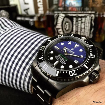 44mm Diver Black and Blue Gradient Dial- Luxury Watch