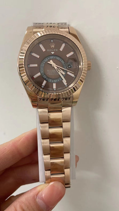 Rose Gold Oyster (Chocolate Dial) - Luxury Watch