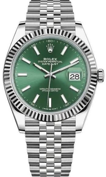 D-Just 41mm Stainless Steel Jubilee Green - Luxury Watch