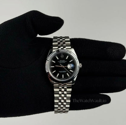 D-Just 41mm Stainless Jubilee Steel Black - Luxury Watch