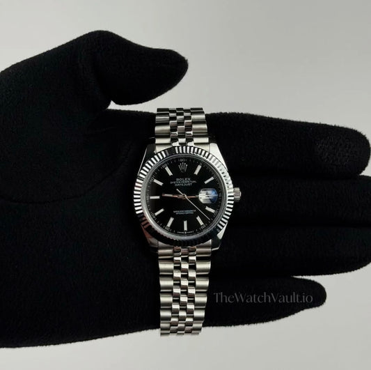 D-Just 41mm Stainless Jubilee Steel Black - Luxury Watch