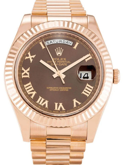 D-Date Everose Gold Chocolate Roman Numerals Dial - Luxury Watch