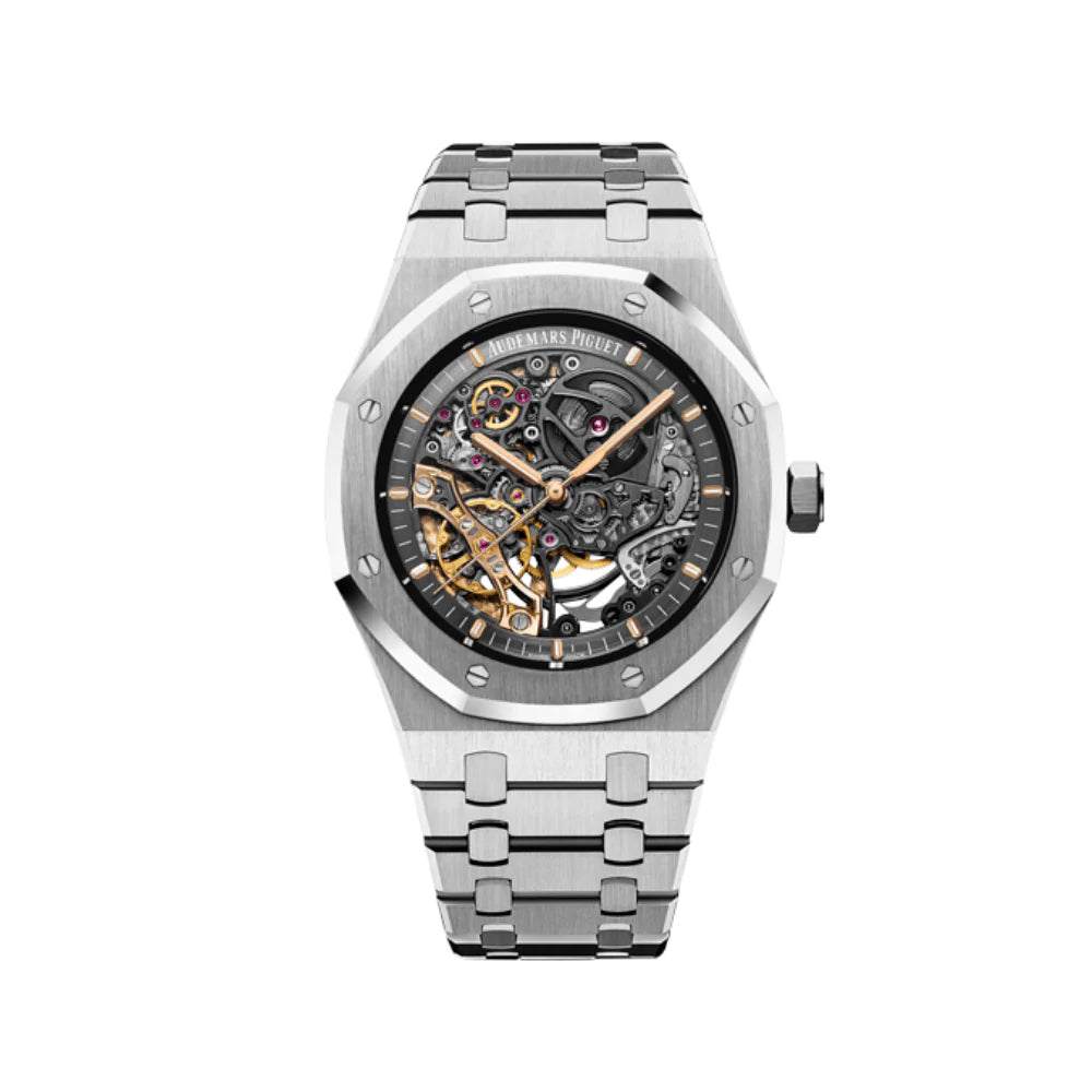 R-OAK 41mm Stainless Steel (Black Skeleton Dial) - Luxury Watch