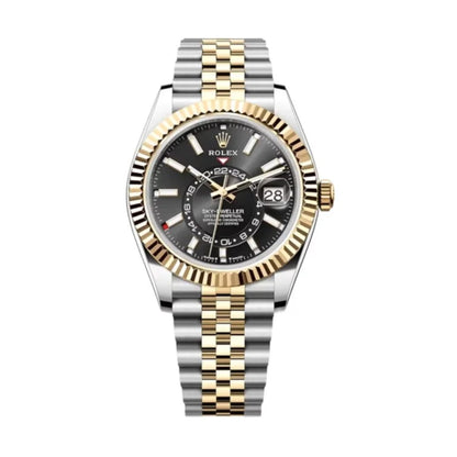 Skyscraper Stainless Steel & Yellow Gold Jubilee (Black Dial) - Luxury Watch