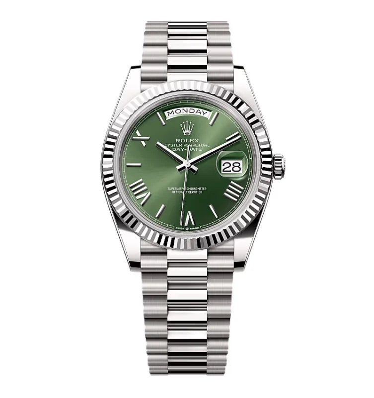 Stainless Steel President D-Date 40 Green - Luxury Watch