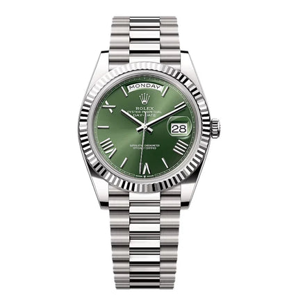 Stainless Steel President D-Date 40 Green - Luxury Watch