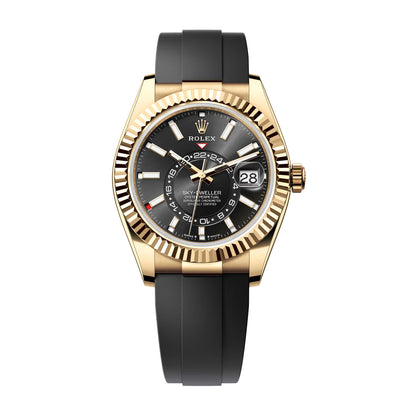 Skyscraper Yellow Gold Oysterflex (Black Dial) - Luxury Watch