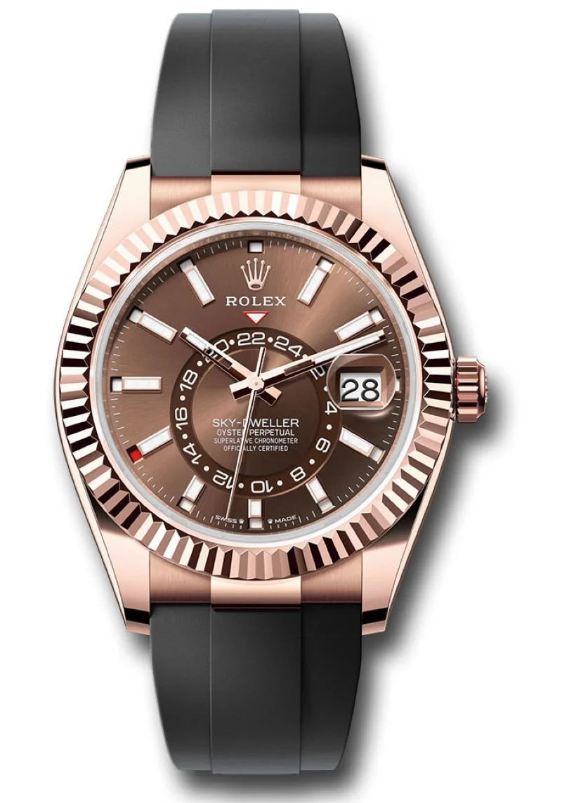 skyscraper Rose Gold Oysterflex (Chocolate Dial) - Luxury Watch