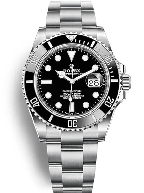 Submarine Stainless Steel 41mm Date (Black Dial) - Luxury Watch