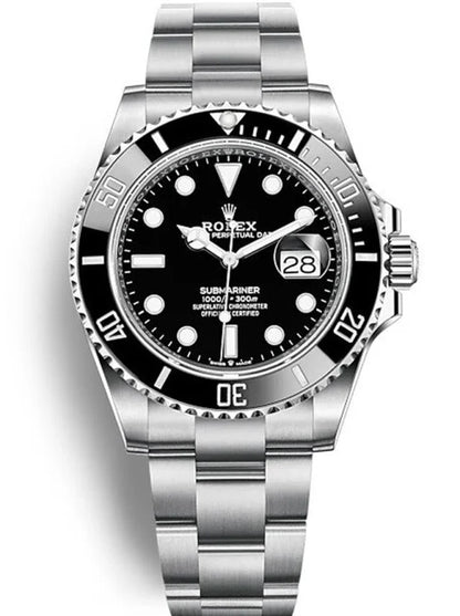 Submarine Stainless Steel 41mm Date (Black Dial) - Luxury Watch