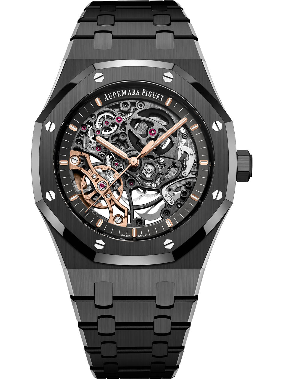 R-OAK Ceramic 41mm (Black Skeleton Dial) - Luxury Watch