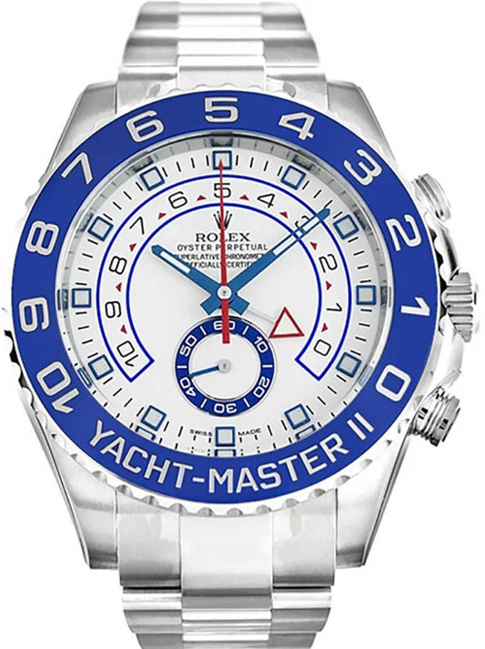Boat-Masters II Stainless Steel (White Dial, Blue Bezel) - Luxury Watch