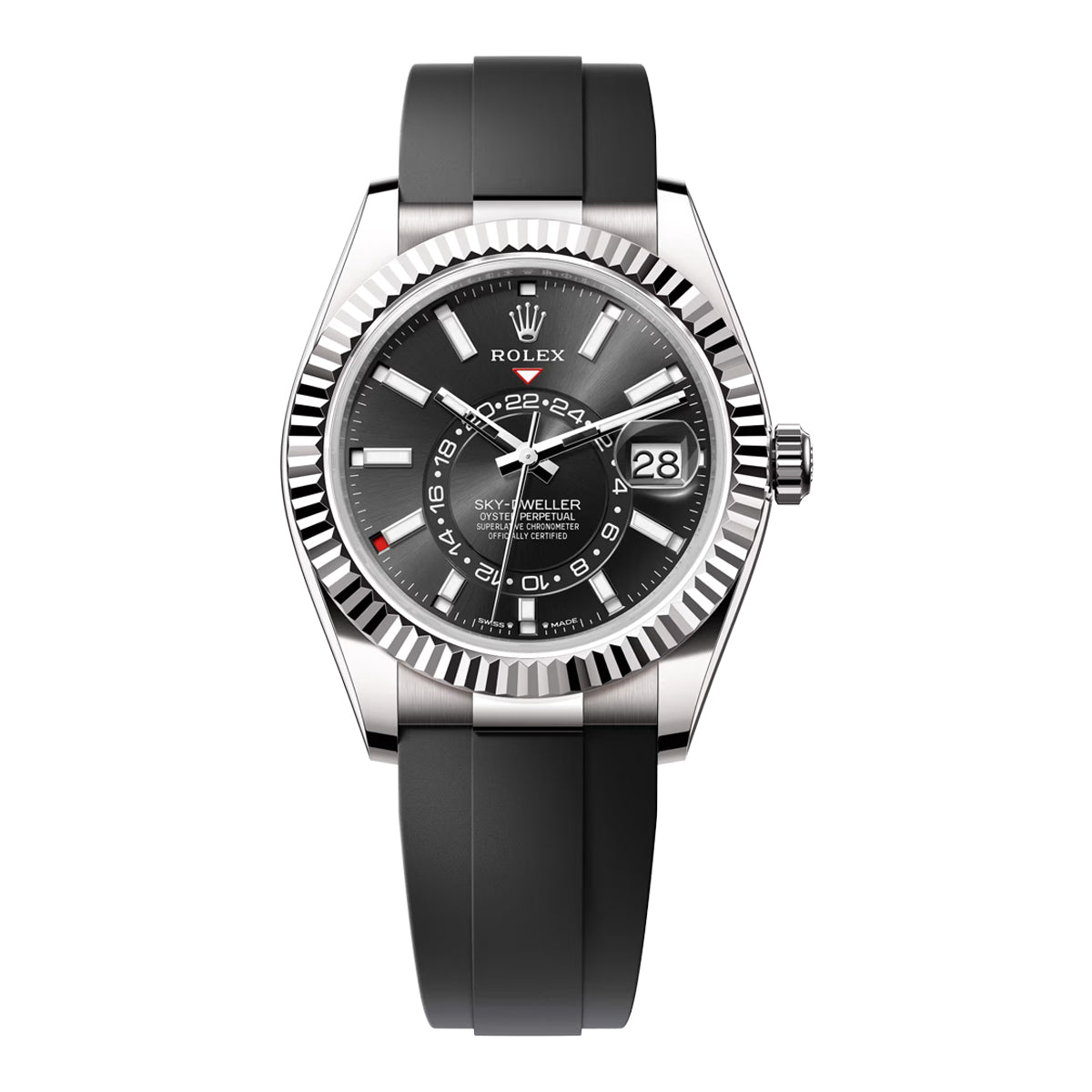 Skyscraper Stainless Steel Oysterflex (Black Dial) - Luxury Watch