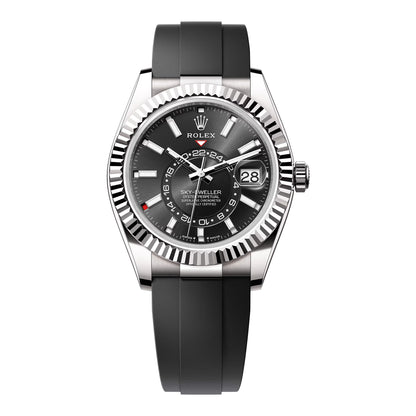 Skyscraper Stainless Steel Oysterflex (Black Dial) - Luxury Watch
