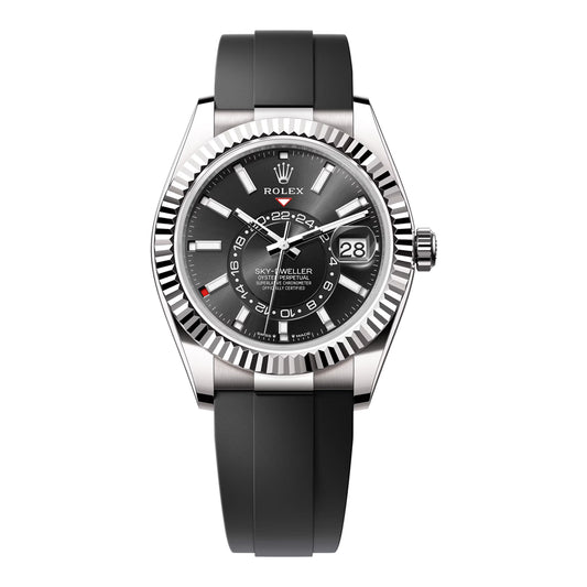 Skyscraper Stainless Steel Oysterflex (Black Dial) - Luxury Watch