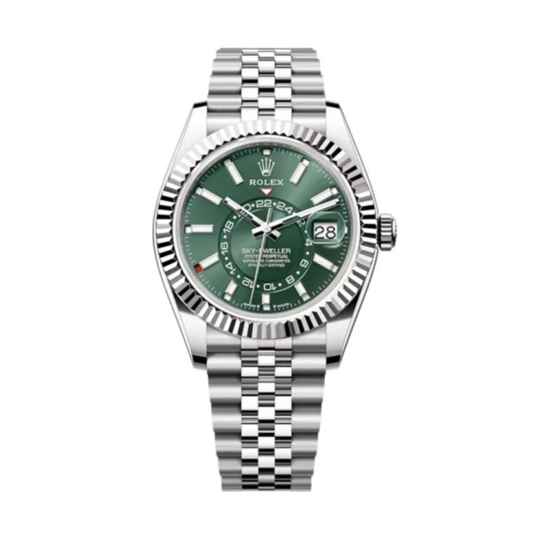 Skyscraper Stainless Steel Jubilee (Green Dial) - Luxury Watch