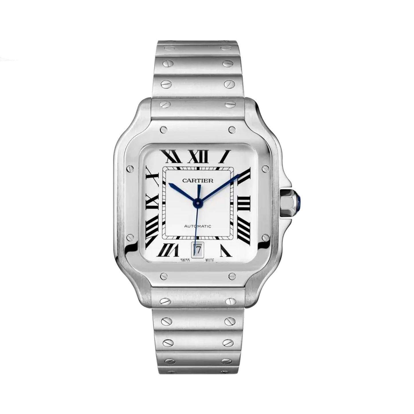 Large Stainless Steel (White Dial) - Luxury Watch