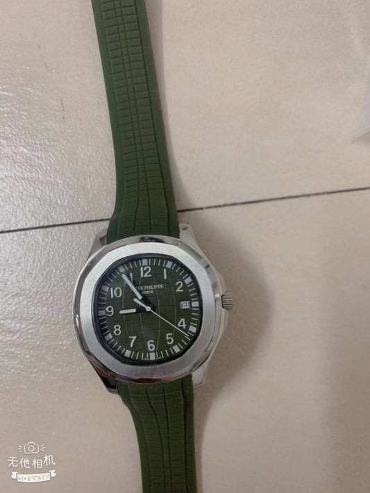 Stainless Steel 41mm Green Rubber (black Dial) - Luxury Watch