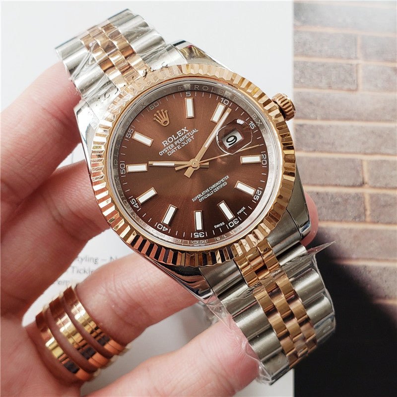 41mm Everose Gold and Steel (Chocolate Dial) - Luxury Watch