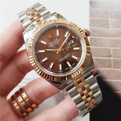41mm Everose Gold and Steel (Chocolate Dial) - Luxury Watch