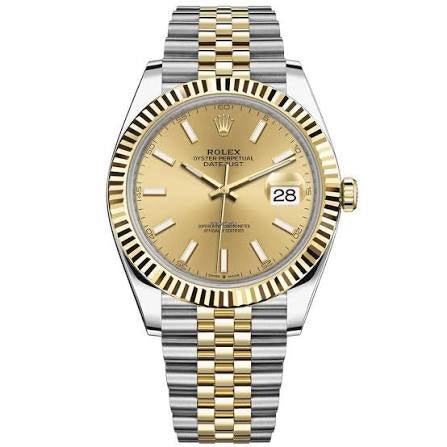 D-Just 41mm Yellow Gold and Steel Jubilee (Champagne Dial) - Luxury Watch