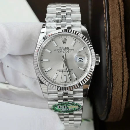 Lady D-Just 28mm Stainless Steel (Silver Roman Dial) – Luxury Watch