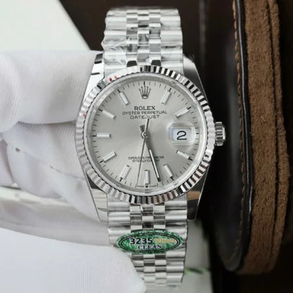 Lady D-Just 28mm Stainless Steel (Silver Roman Dial) – Luxury Watch