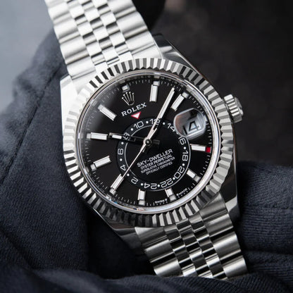 Skyscraper Stainless Steel Jubilee (Black Dial) - Luxury Watch