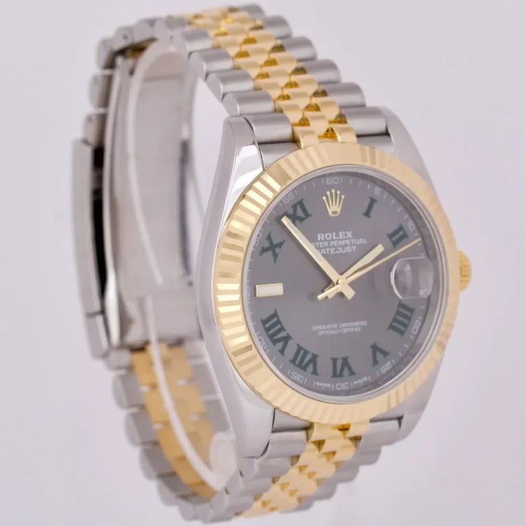 D-Just 41mm Yellow Gold and Steel (Wimbledon) - Luxury Watch