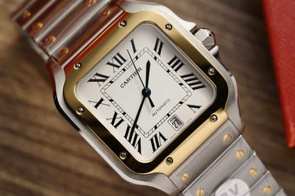Large Two-Tone Stainless Steel & Gold (White Dial) – Luxury Watch