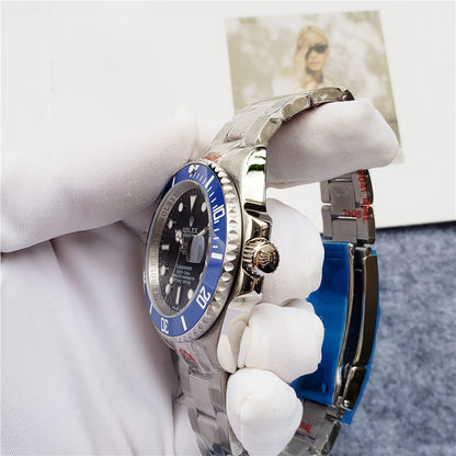 Sports Watch Steel 41mm Date (Blue and Black) - Luxury Watch