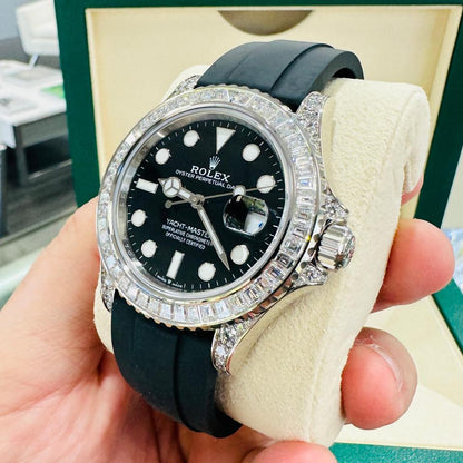 Black Diamond Bezel rubber (Black Dial) - Luxury Watch