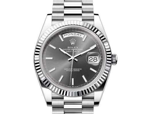 Stainless Steel Day Week 40 Gray Dial - Luxury Watch
